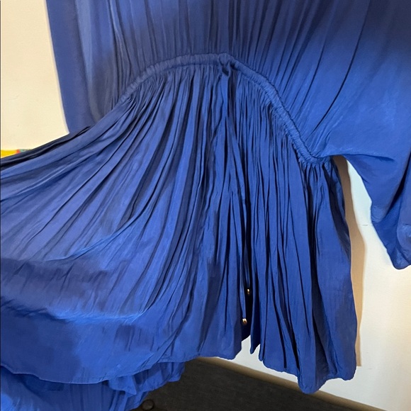 Mustard seed boutique Blue V-Neck Dress with Chain Detail - Picture 3 of 6